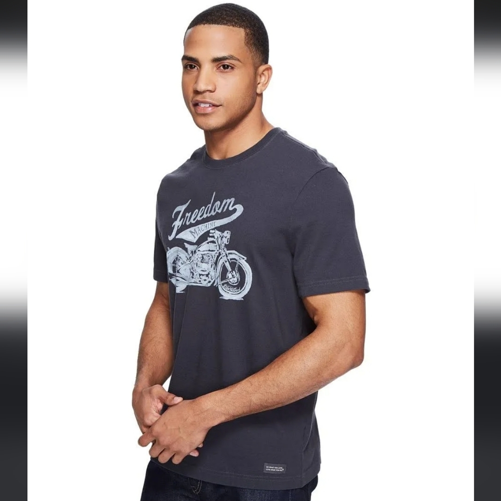 NEW Life Is Good Freedom Machine XXL Motorcycle Graphic Crusher Tee 100% cotton